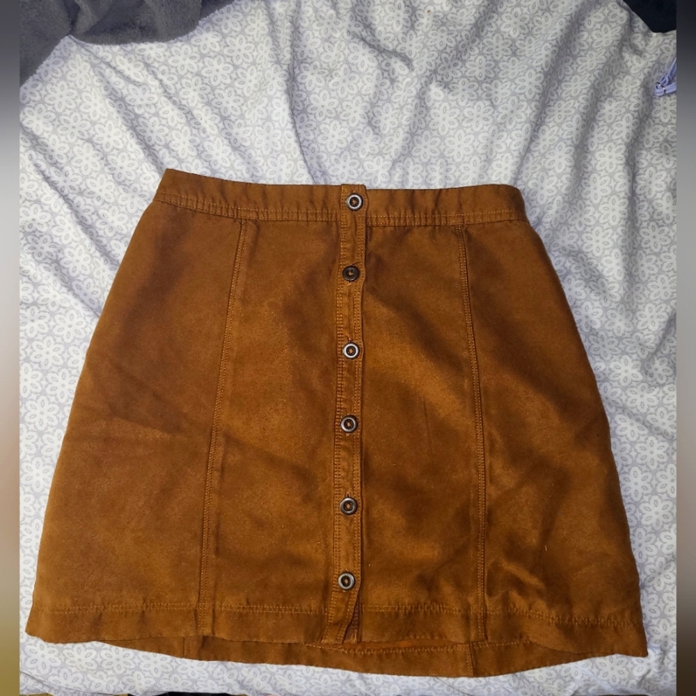 Womens Hollister Button Mini Skirt